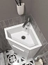 Тумба с раковиной угловая Penta 37x37Н 1д. Белый глянец.
