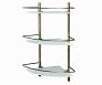 Полка стеклянная тройная К-3533, светлая бронза, WK