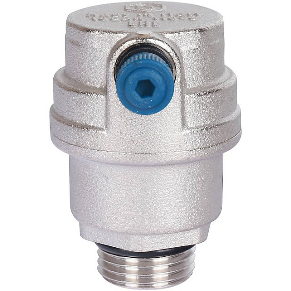 Воздухоотводчик автоматический боковой. выпуск НР 1/2" никель STOUT арт. SVS-1012-000015