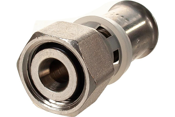 Соединитель коллекторный пресс для м/п трубы 16*1/2 VTc.712.1604