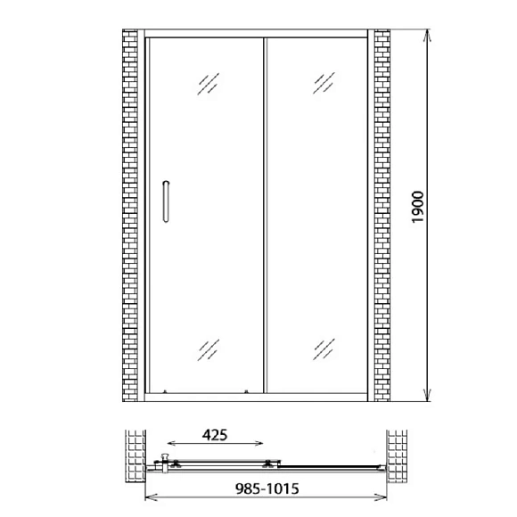 Душевая дверь Gemy Victoria S30191Н
