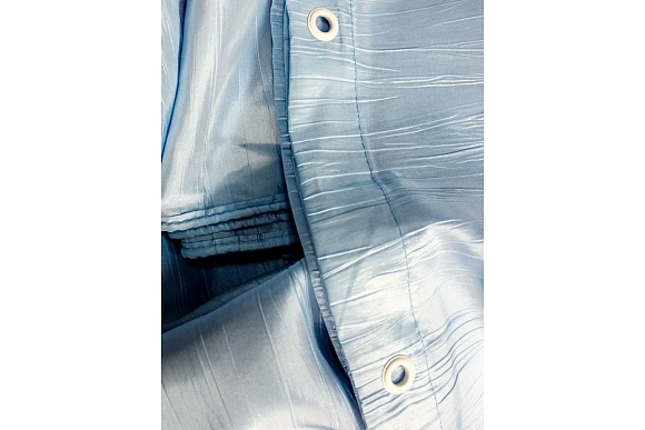 Штора для ванны двухслойная Органза голубая 180*200 NO WSV 022