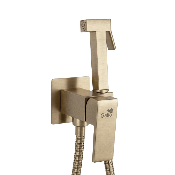 Смеситель гигиенический Gatto-007 Brush Gold