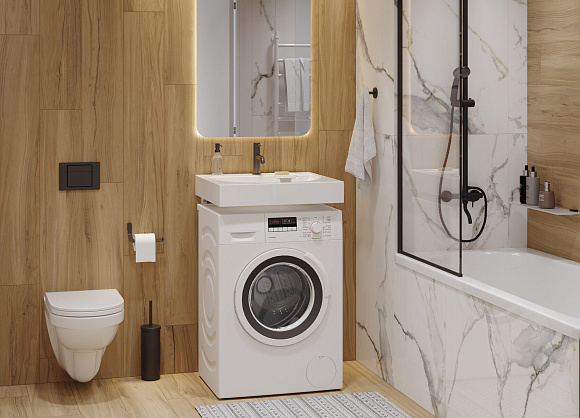 Умывальник на стиральную машину Galaxy 60 ВКС Белый S1