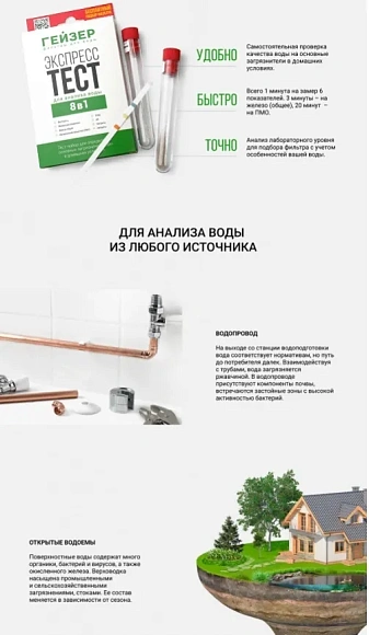 Экспресс-тест Гейзер 8 показателей