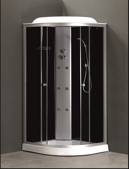 Душевая кабина L 990G GEKKO 90*90*2150 черная панель