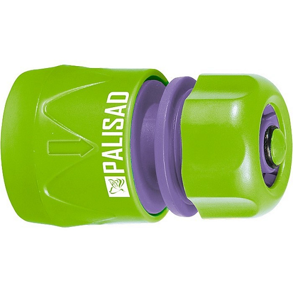 Соединитель пластмассовый быстросъемный для шланга 1/2, аквастоп Palisad арт. 66140