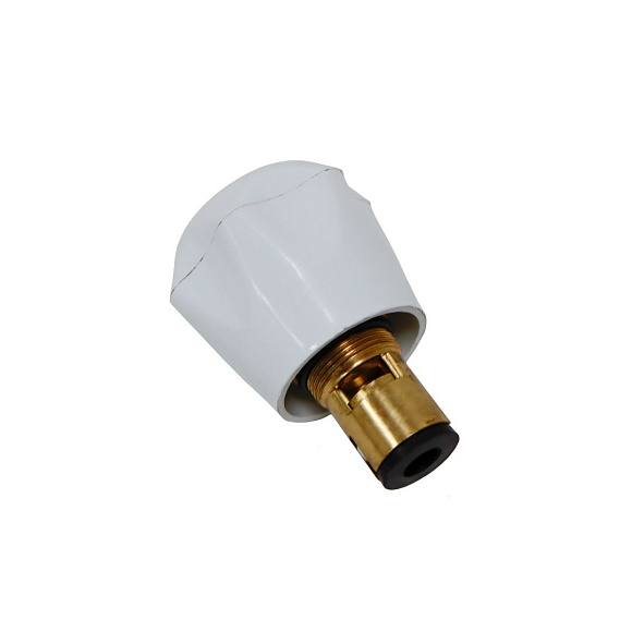 Кран-букса керамическая белый маховик для Российских смесителей