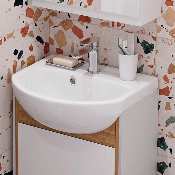 Умывальник мебельный Манго 40 ВКС Белый S1