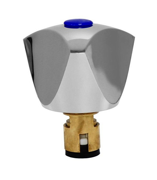 Кран-букса керамическая маховик Дельта хром для Российских смесителей