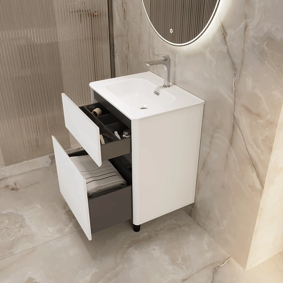 Тумба под раковину Mona "Rondy"  70 Н 2я белый