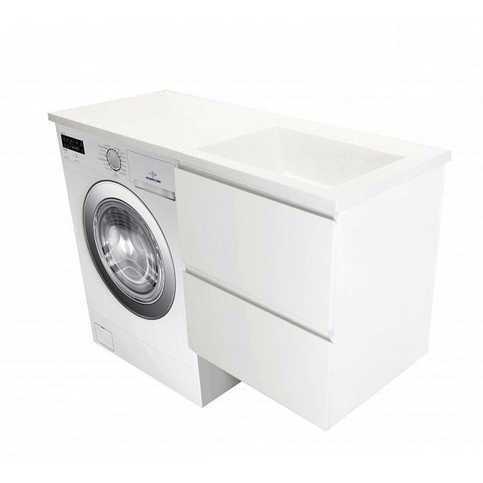 Комплект мебели Gekko 1100*482 правосторонний подвесной 2 ящика (раковина+тумба+кронш.универсальный)