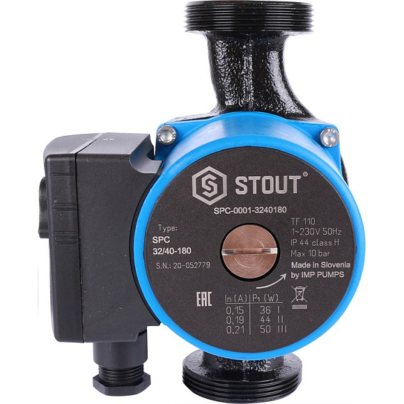 Насос циркуляционный 32/40 - 180 STOUT арт. SPC-0001-3240180