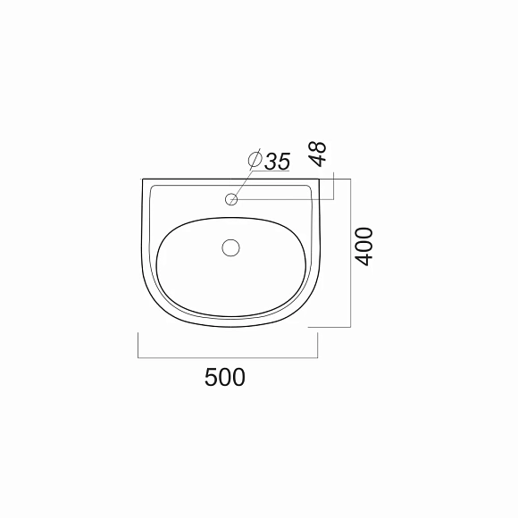 Умывальник Комфорт 50 ВКС Белый S1