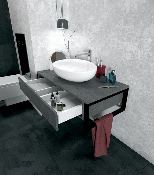 Тумба GRUNGE LOFT 80П 1в.я Бетон серый