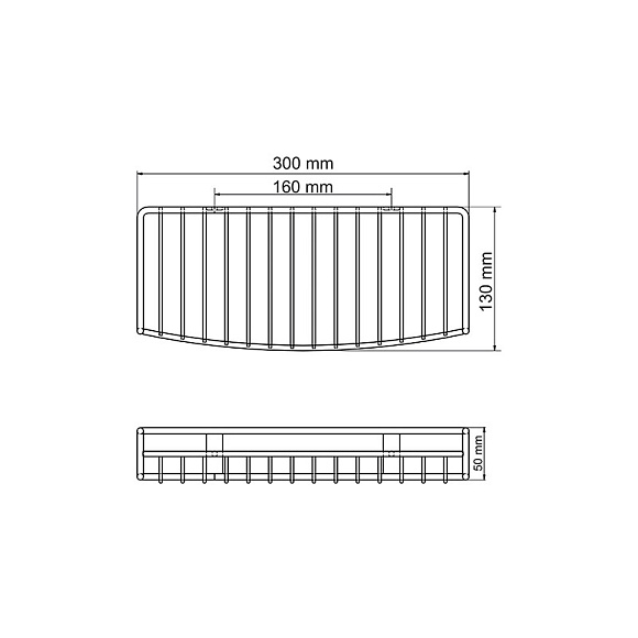Полка металлическая К-1411 WK