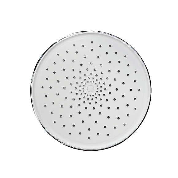 Лейка душевая стационарная 250мм ХРОМ/БЕЛАЯ D-7115