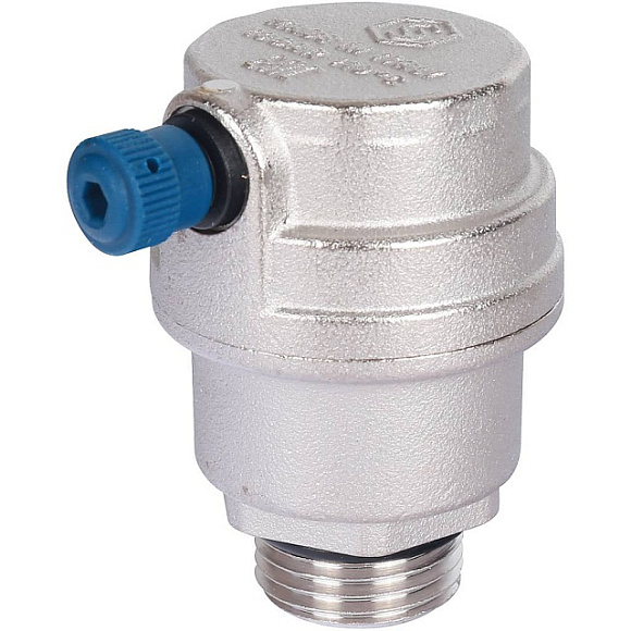 Воздухоотводчик автоматический боковой. выпуск НР 1/2" никель STOUT арт. SVS-1012-000015