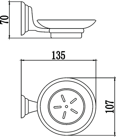 Мыльница стеклянная 3159