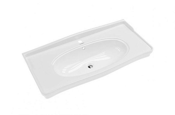 Подстолье с раковиной Модерн 105 ( ум. Модерн 1050) Белый (Патина серебро)